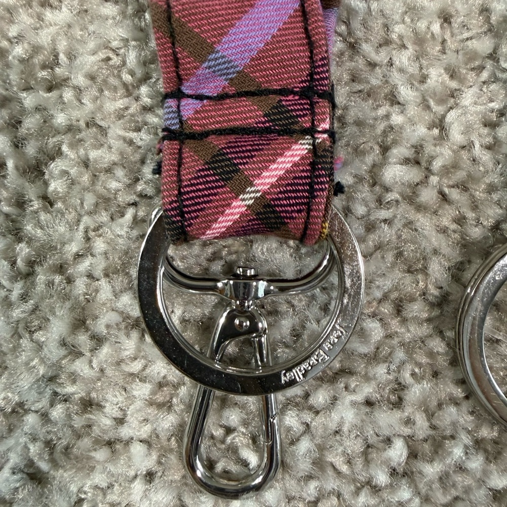 Vera Bradley Fabric Lanyards – Set of 3 floral plaid and penguin keychain - Picture 2 of 5
